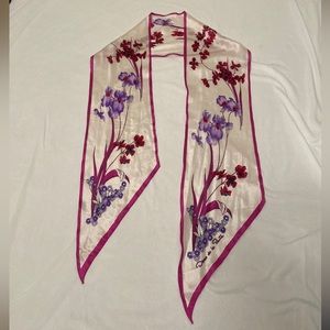 Oscar de la Renta Long Vintage Silk Scarf